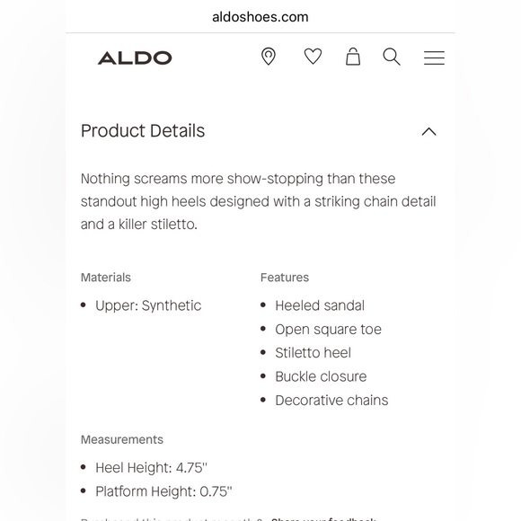 NWOT Aldo Scarlett Chain Stiletto heels. Size 8.5 - Picture 13 of 14